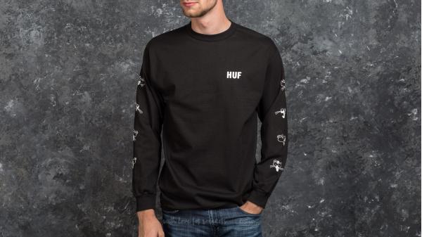 HUF x Pink Panther Longsleeve Heads Tee Black