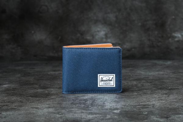 Herschel Supply Co. Hank + Wallet Navy/ Tan Synthetic Leather