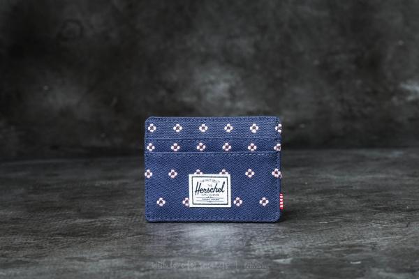 Herschel Supply Co. Charlie + Wallet Peacot/ Apricot Blush Dots