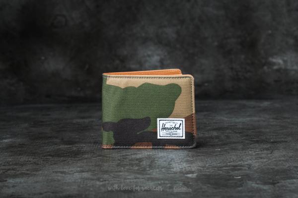 Herschel Supply Co. Hank + Wallet Woodland Camo/ Tan Synthetic Leather