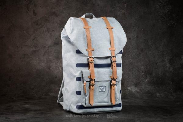 Herschel Supply Co. Little America Backpack Light Grey Croshatch Stripe
