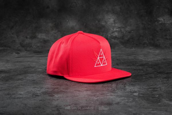 HUF Apparel 420 Triple Triangle Snapback Red