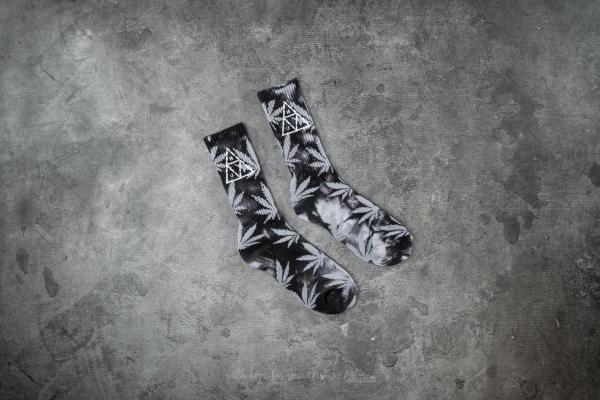 HUF Apparel 420 Triple Triangle Socks Smoke Black