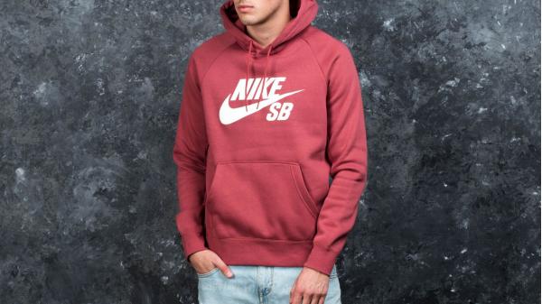 Nike SB Icon Pullover Hoodie Cedar/ White