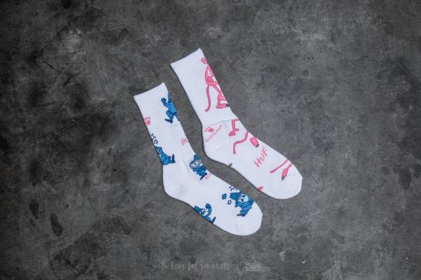 HUF x Pink Panther The Pink Hunt Socks White