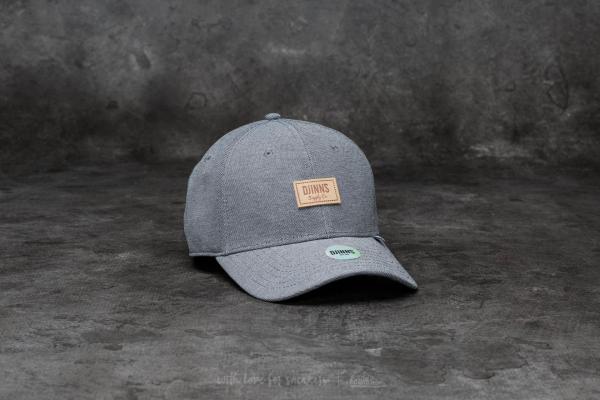 Djinn's 6 Panel Curved Visor Jersey Pique Snapback Black