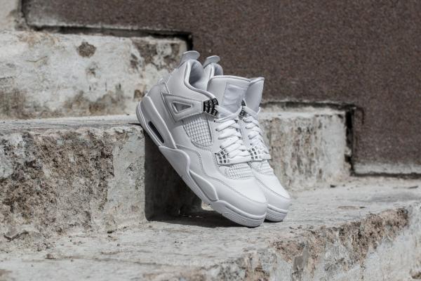 Air Jordan 4 Retro 'Pure Money' White/ Metallic Silver