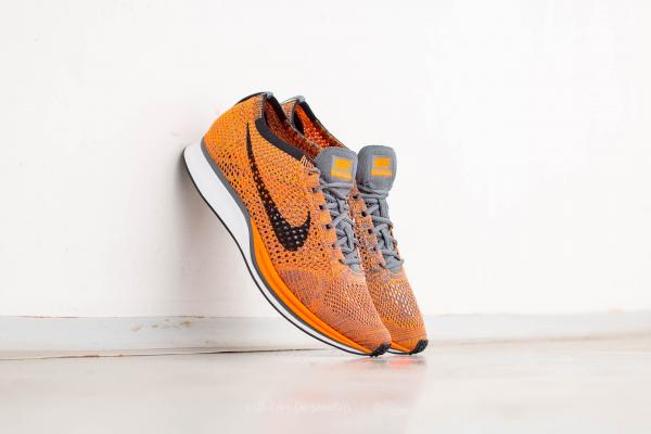 Nike Flyknit Racer Total Orange/ White-Dark Grey