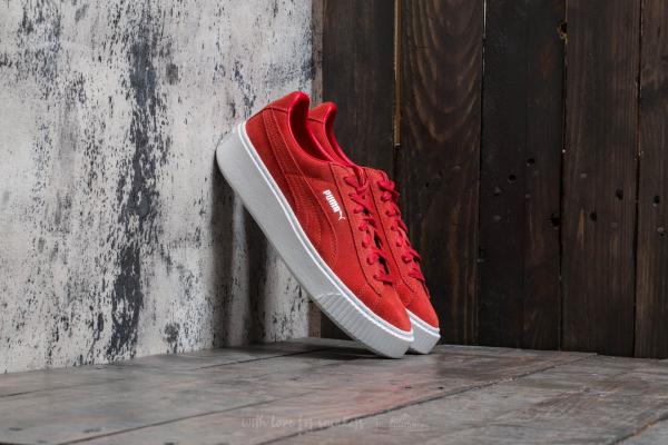 Puma Suede Platform Barbados Cherry-Cherry-White