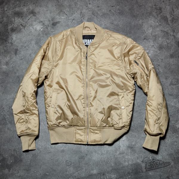 Urban Classics Basic Bomber Jacket Beige