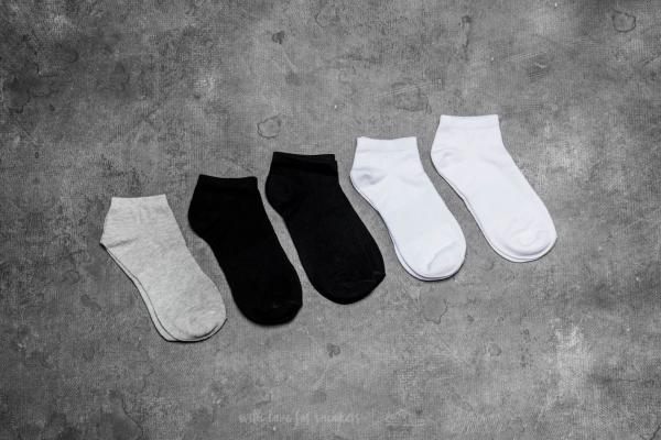 Urban Classics No Show Socks 5-Pack Black/ White/ Grey