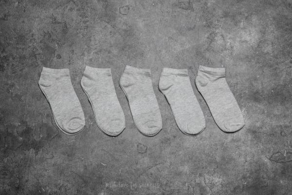 Urban Classics No Show Socks 5-Pack Grey