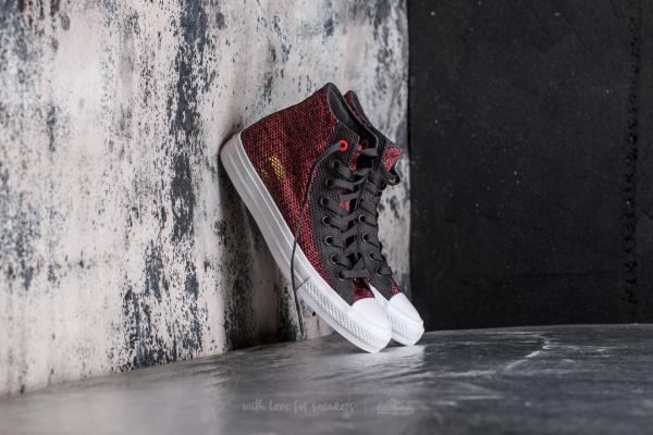 Converse Chuck Taylor All Star II Hi Almost Black/ Ultra Red/ White