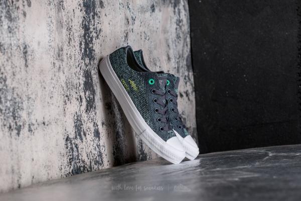 Converse Chuck Taylor All Star II Ox Sharkskin/ Green Glow/ White