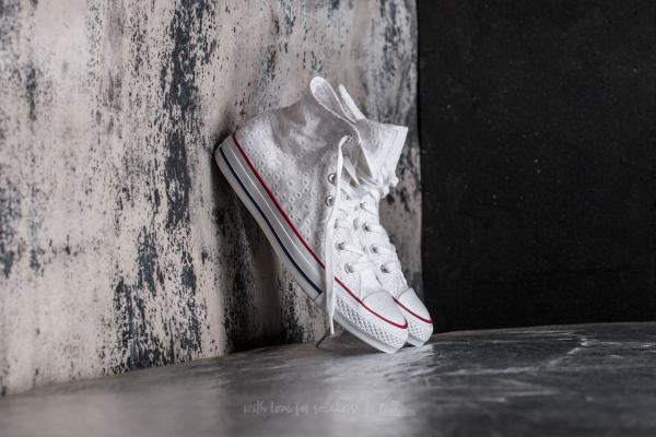 Converse Chuck Taylor All Star Hi White/ Garnet/ Clematis Blue
