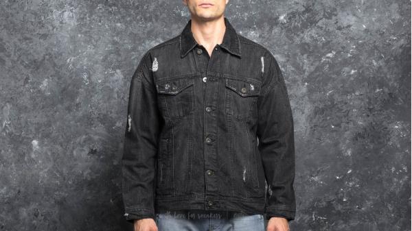 Urban Classics Riped Denim Jacket Black