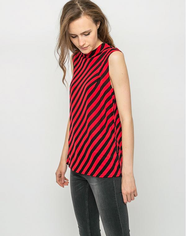 Tílko Cheap Monday Pioneer Slash Stripe Red / Black