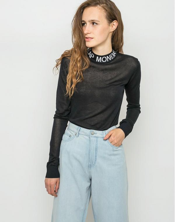 Svetr Cheap Monday Vandal Knit CM Neck Black