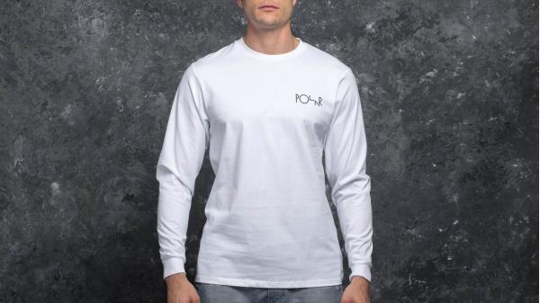 Polar Skate Co. Stroke Logo Longsleeve Tee White