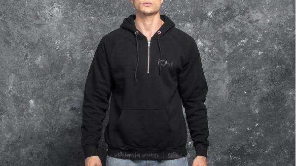 Polar Skate Co. Half Zip Hood Black