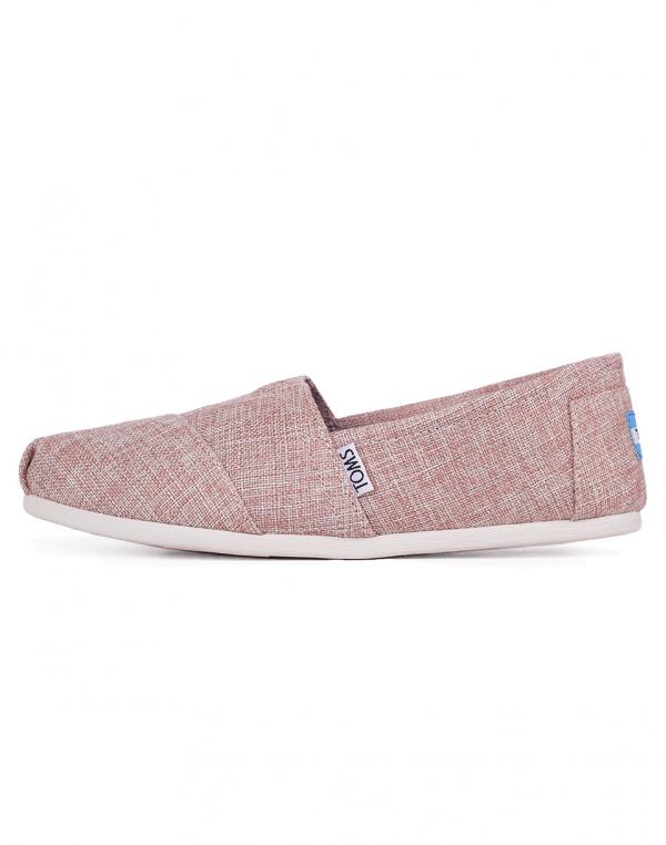 Espadrij Toms Classic Pale Pink Lurex Woven