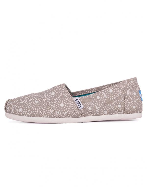 Espadrij Toms Classic Oxford Tan Shibori Dots