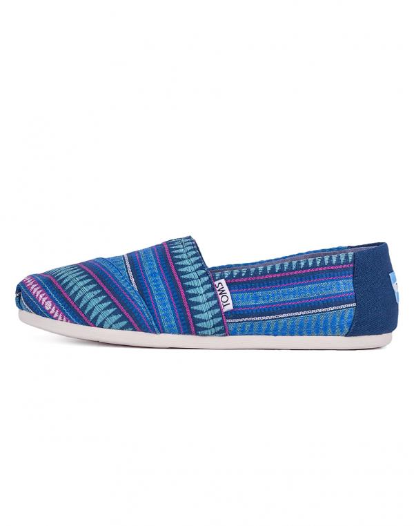 Espadrij Toms Classic Cobalt Tribal Woven