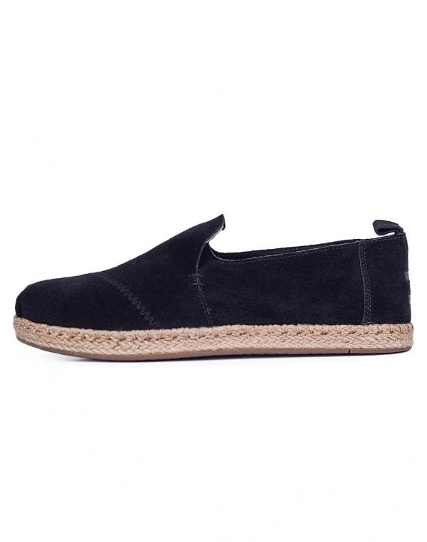 Espadrij Toms Deconstructed Black Suede