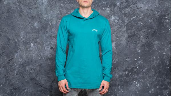 Stüssy Designs Longsleeve Hood Tee Dark Teal