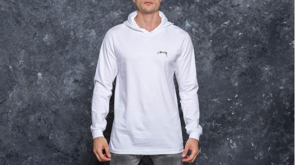 Stüssy Designs Lonsleeve Hood Tee White