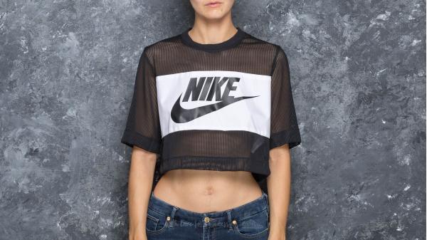 Nike Sportswear W Top Crop Mesh Black
