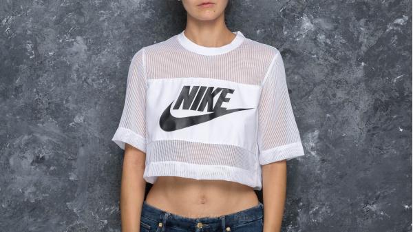 Nike Sportswear W Top Crop Mesh White
