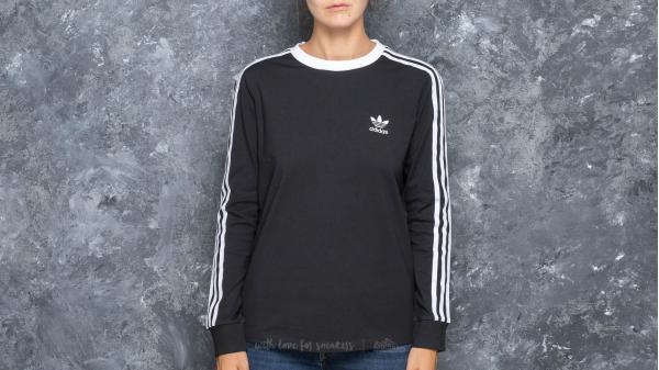 adidas 3 Stripes Longsleeve Tee Black