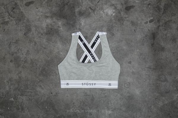 Stüssy Cross Back Crop Grey Marle