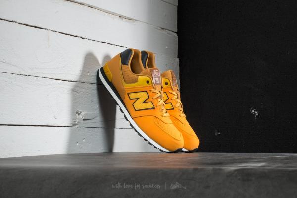 New Balance 574  Orange/ Yellow/ Chutney