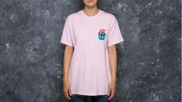 Pink Dolphin Rip Curl Waves Tee Pink