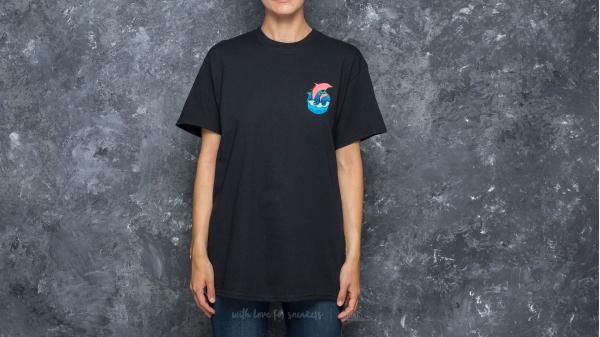 Pink Dolphin Rip Curl Waves Tee Black