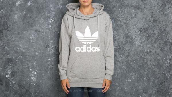 adidas Trefoil Hoodie Medium Grey Heather