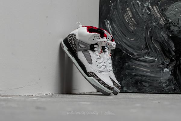 Jordan Spizike BG White/ Varsity Red-Cement Grey
