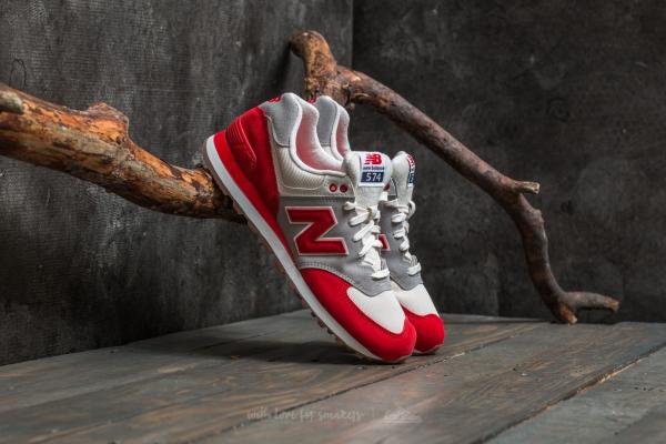 New Balance 574 Red/ Silver Mink