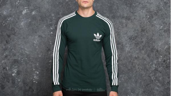 adidas Longsleeve Pique Tee Green Night