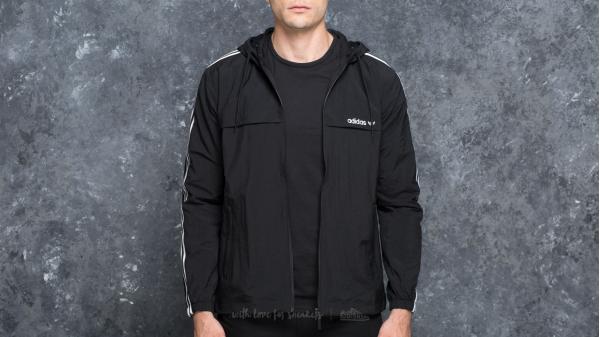 adidas 3 Striped Windbreak Black