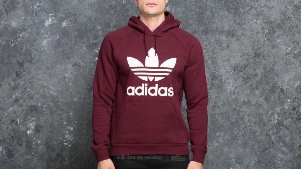 adidas Trefoil Hoody Maroon