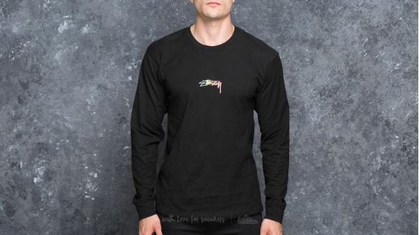 Stüssy Smooth Stock Emb. Longsleeve Tee Black
