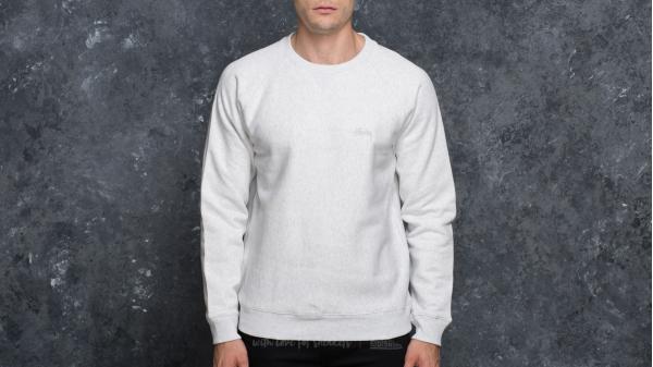 Stüssy Stock Raglan Longsleeve Crew White Heather