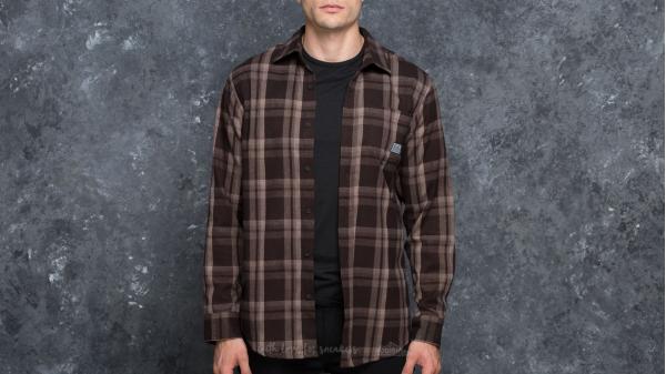 Pink Dolphin Spring Plaid Flannel Brown