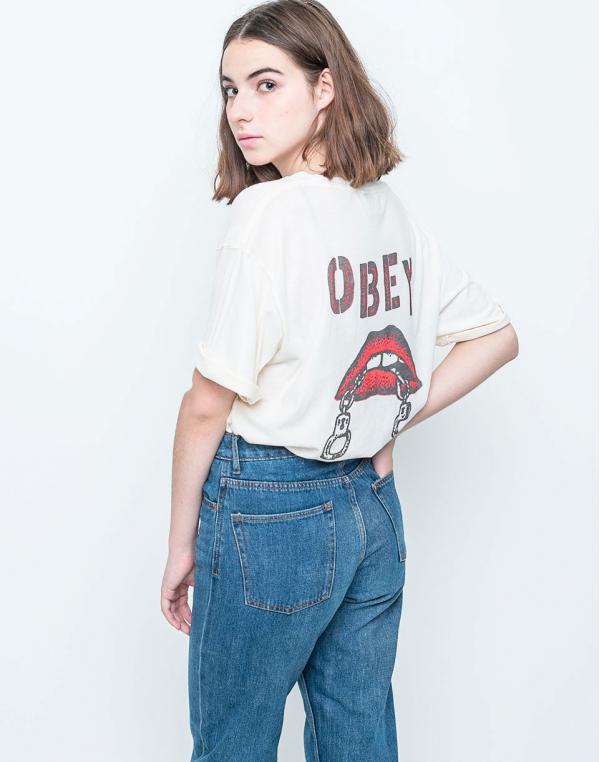 Logo tee Obey Cuff Links Gardenia