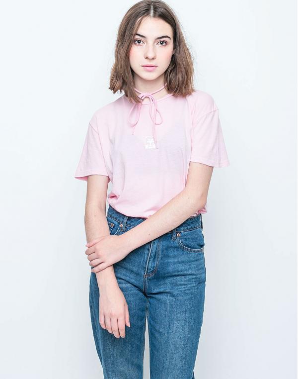Logo tee Obey Half Face pink