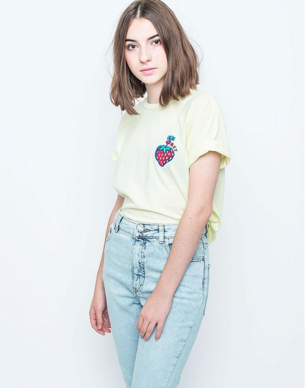Logo tee Obey Strawberry Oil Yellow