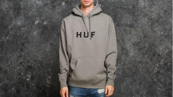 HUF Original Logo Fleece Sweatshirt Grey Heather